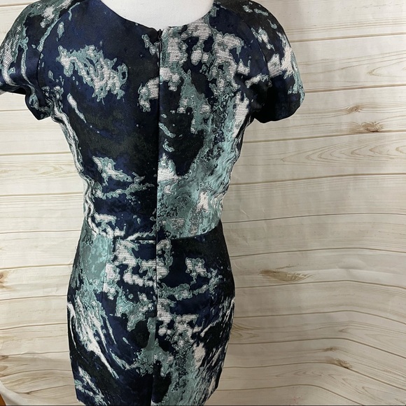 Zara Abstract Ink Splatter Jacquard Dress - Picture 9 of 14